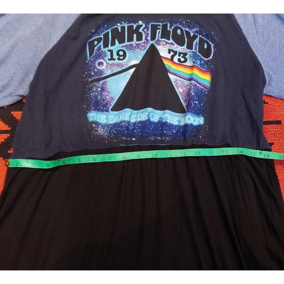 Handmade Upcycled Plus Size Pink Floyd Midi Dress. Cinched waist. Size XL/1X. - Picture 8 of 15